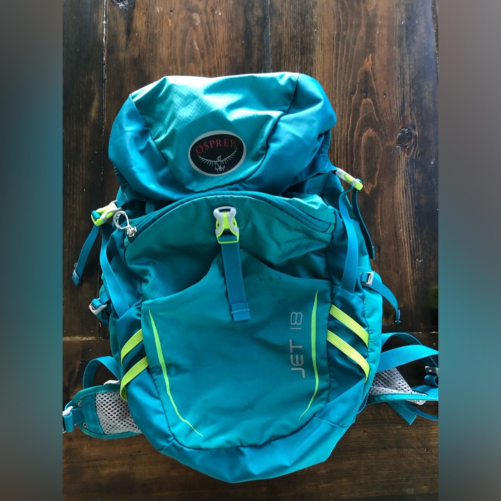 Osprey Jet 18 Backpack Teal & Lime Childrens Kids